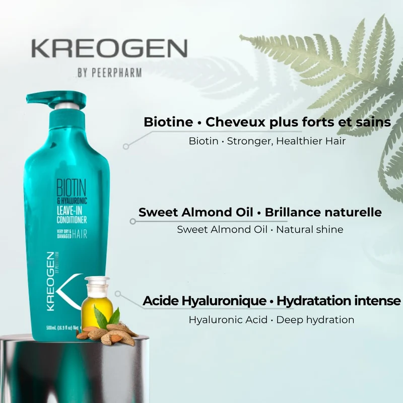 Pflege ohne Ausspülen mit Biotin – sehr trockenes und geschädigtes Haar – 500 ml – Feuchtigkeit und