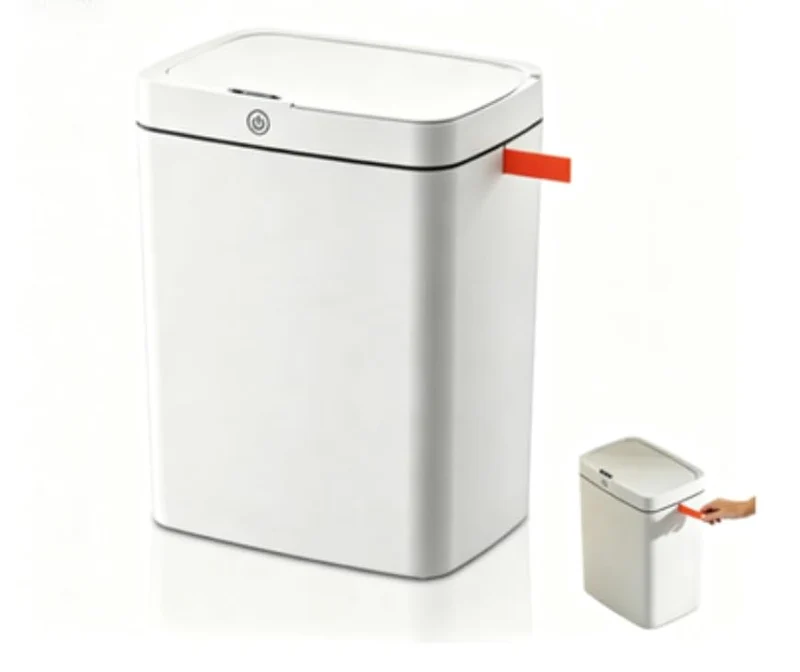 18L Automatischer Badezimmer Mülleimer mit Deckel aus Kunststoff | Wasserdichter Bewegungssensor Bag