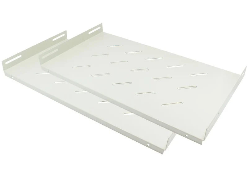 Good Connections® 19" Fachboden 1HE | 2er SPARSET - Einbautiefe 270 mm - für 19 Zoll Netzwerk Server