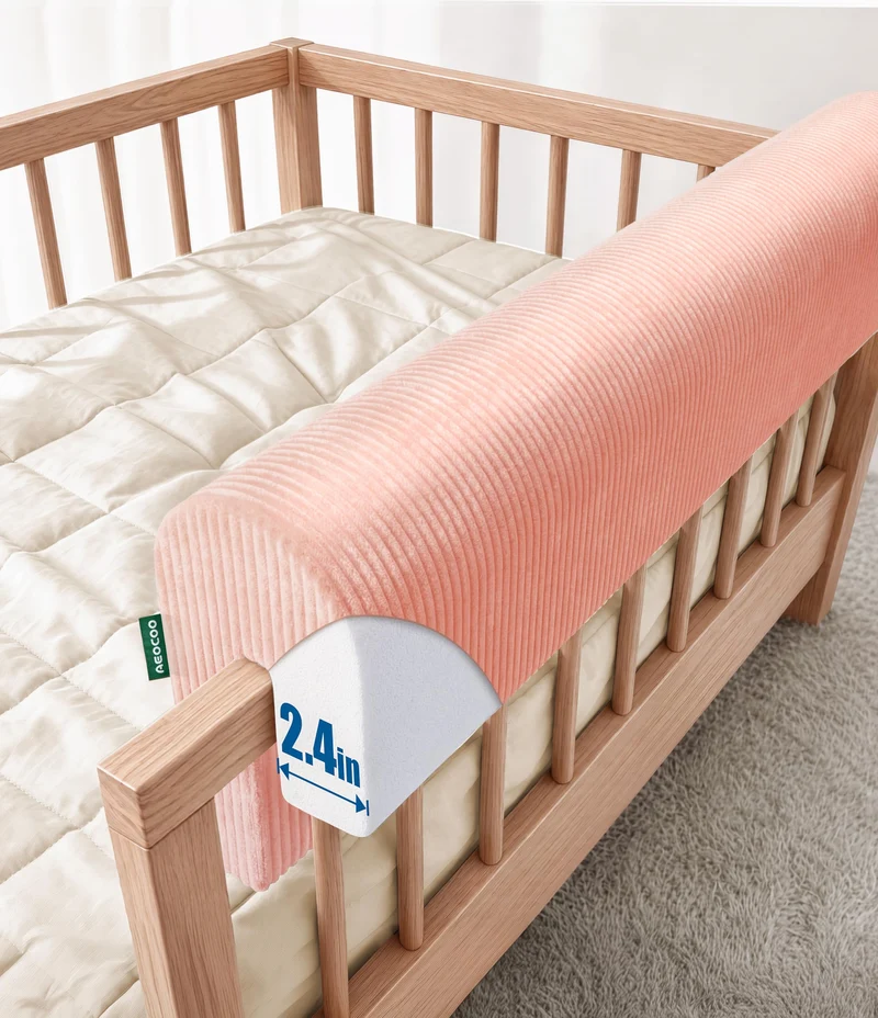 AEOCOO Bettkantenschutz für Kinderbetten 70 cm – weiche Memory-Schaum Bettumrandung, Rausfallschutz