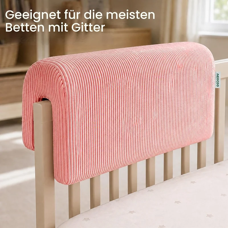 AEOCOO Bettkantenschutz für Kinderbetten 70 cm – weiche Memory-Schaum Bettumrandung, Rausfallschutz