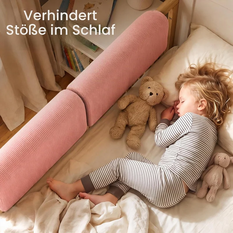 AEOCOO Bettkantenschutz für Kinderbetten 70 cm – weiche Memory-Schaum Bettumrandung, Rausfallschutz
