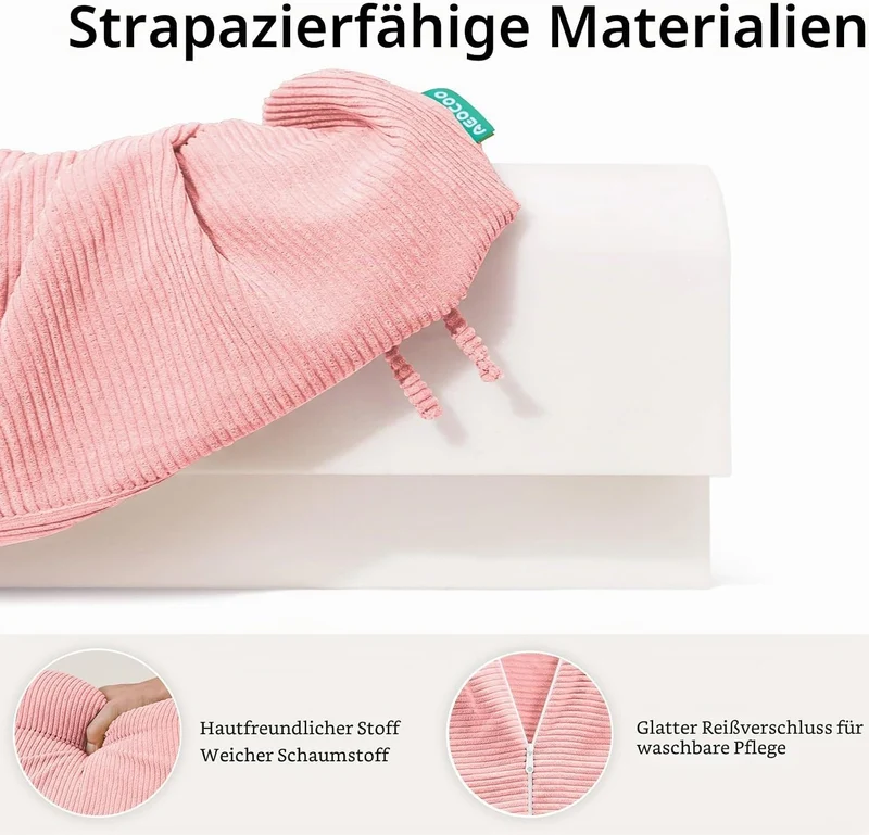 AEOCOO Bettkantenschutz für Kinderbetten 70 cm – weiche Memory-Schaum Bettumrandung, Rausfallschutz
