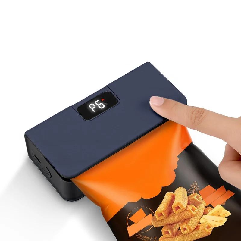Wiederaufladbares Mini Folienschweissgerät mit LED-Display, 6 Stufen Einstellbar Bag Sealer für Plas