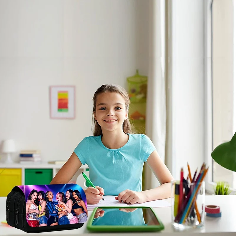 Katseye kinder Federmäppchen, Katseye merchandise, Stilvolles Federmäppchen mit Musikmotiv - 3 Fäche