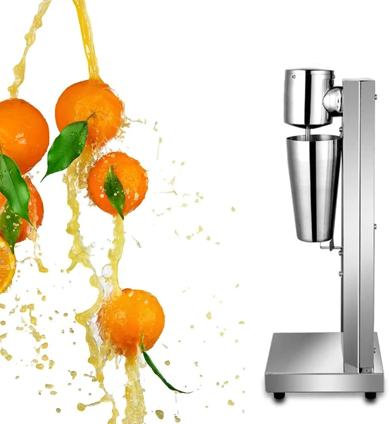 650ml Edelstahl Standmixer Hochleistungsmixer Milchshake Mixer Milk Shaker Maschine Vertikalmischer