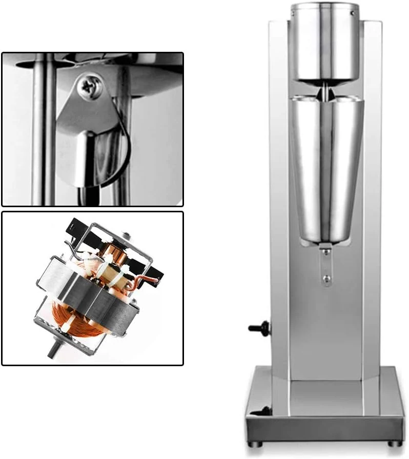 650ml Edelstahl Standmixer Hochleistungsmixer Milchshake Mixer Milk Shaker Maschine Vertikalmischer