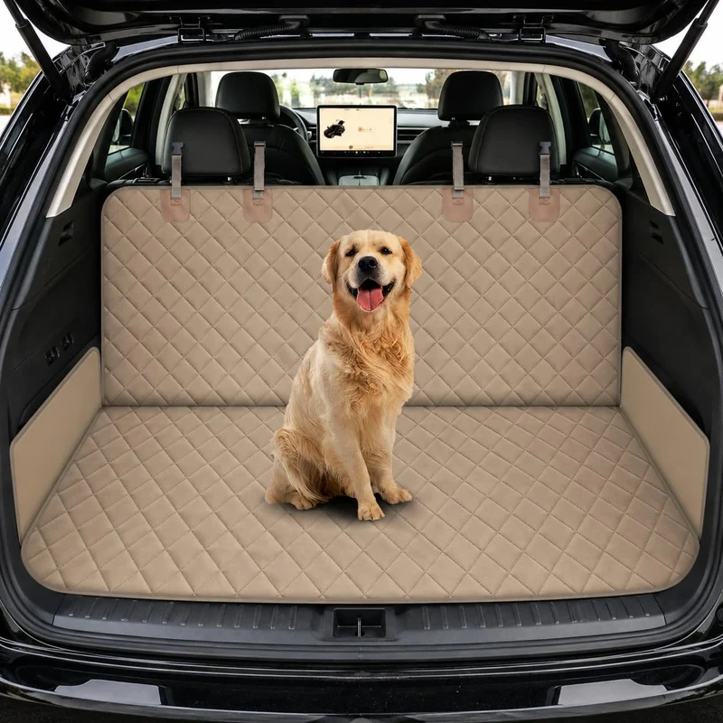 Hundedecke Auto Rückbank, Rücksitzschoner Hund, Wasserabweisende Autodecke für Hunde mit Seitenschut