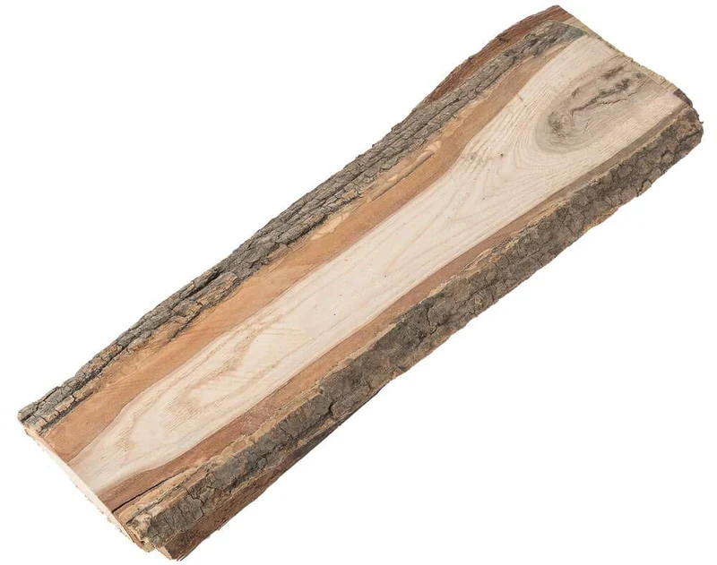 Eichenholz Schwartenbrett aus hochwertigem Echtholz Dekobrett - Naturprodukt für vielseitige DIY Pro