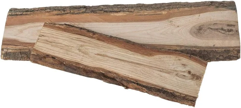 Eichenholz Schwartenbrett aus hochwertigem Echtholz Dekobrett - Naturprodukt für vielseitige DIY Pro