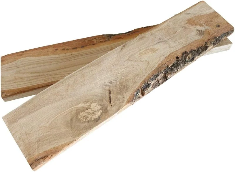 Eichenholz Schwartenbrett aus hochwertigem Echtholz Dekobrett - Naturprodukt für vielseitige DIY Pro