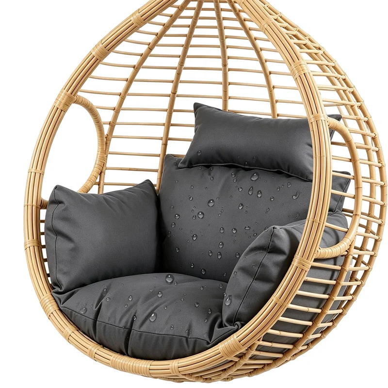 Kissen Hängesessel Schaukelstuhl Outdoor, Modern Hängeschaukel Pad, Garten Polster Auflage mit Kopfs