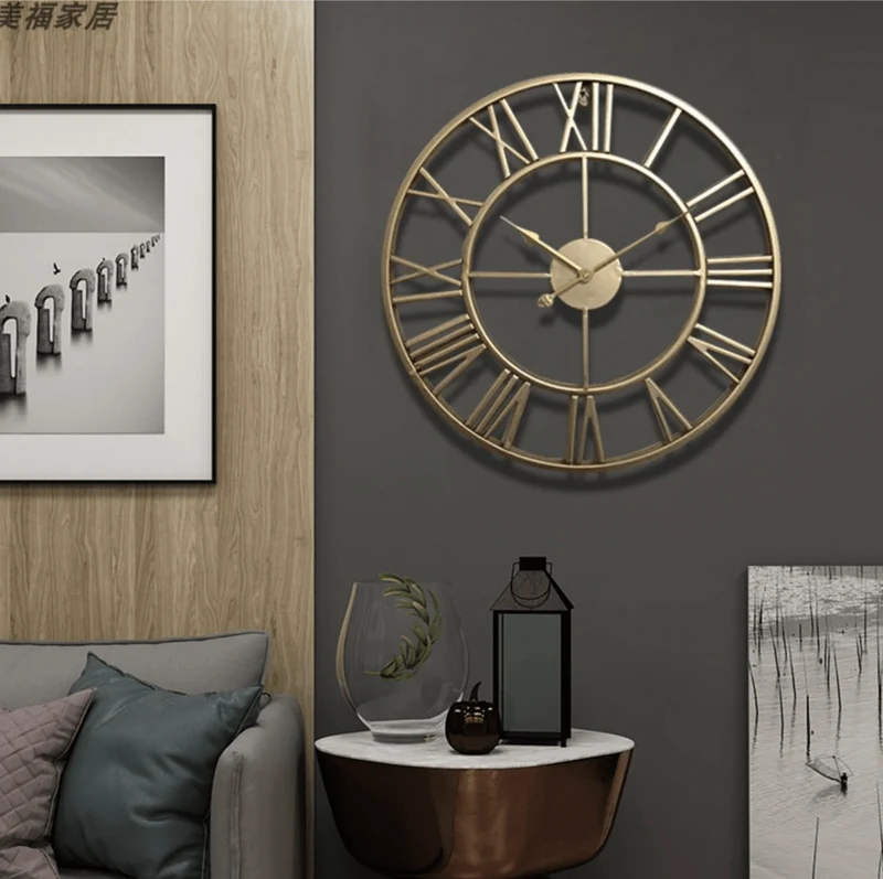 TEMPORIA – Skelett-Wanduhr Aus Schmiedeeisen 40 × 40 Cm Mit Leisem Uhrwerk
