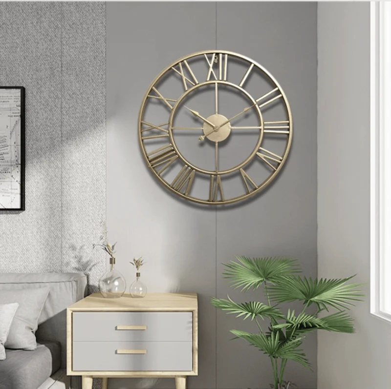 TEMPORIA – Skelett-Wanduhr Aus Schmiedeeisen 40 × 40 Cm Mit Leisem Uhrwerk