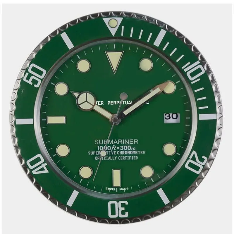 Varelux - Stillezeit Wanduhr Edelstahl & Leuchtzeiger
