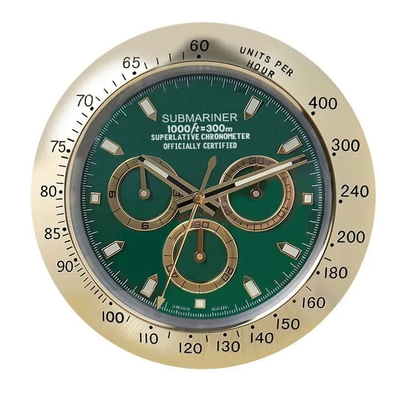 Varelux - Stillezeit Wanduhr Edelstahl & Leuchtzeiger