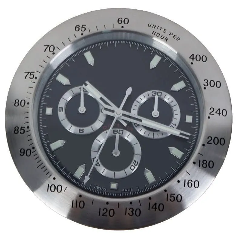 Varelux - Stillezeit Wanduhr Edelstahl & Leuchtzeiger