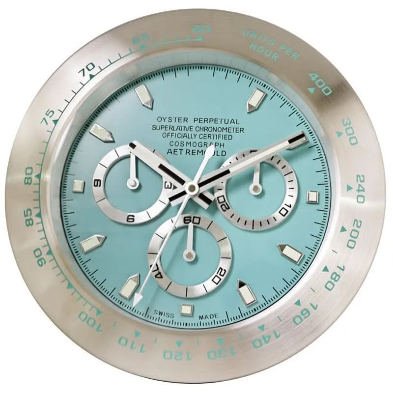 Varelux - Stillezeit Wanduhr Edelstahl & Leuchtzeiger