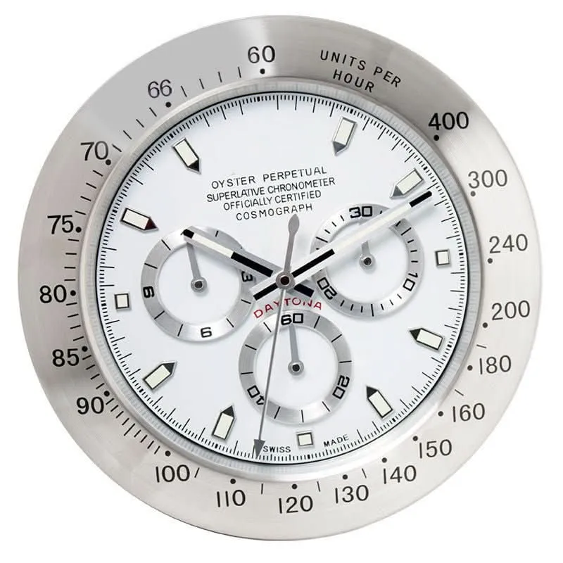 Varelux - Stillezeit Wanduhr Edelstahl & Leuchtzeiger