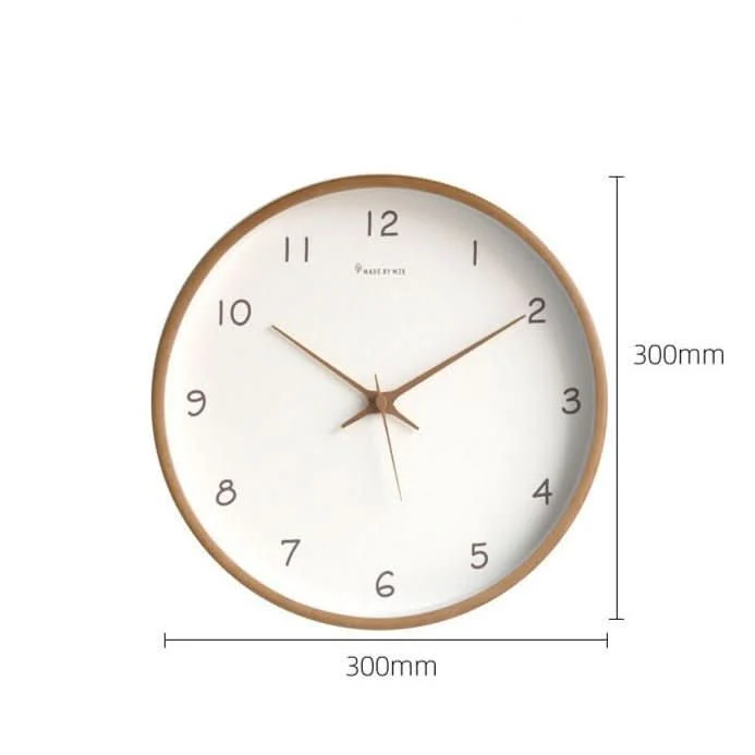Zeitsicht – Analoge Holzwanduhr Mit Geräuschlosem Uhrwerk
