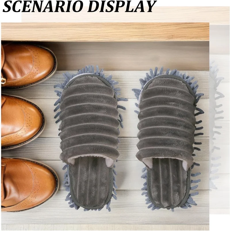 1 Paar Bodenwischer Lazy Slippers Hausschuhe Mop Schuhe Reinigungspantoffeln Putzschuhe Microfaser S