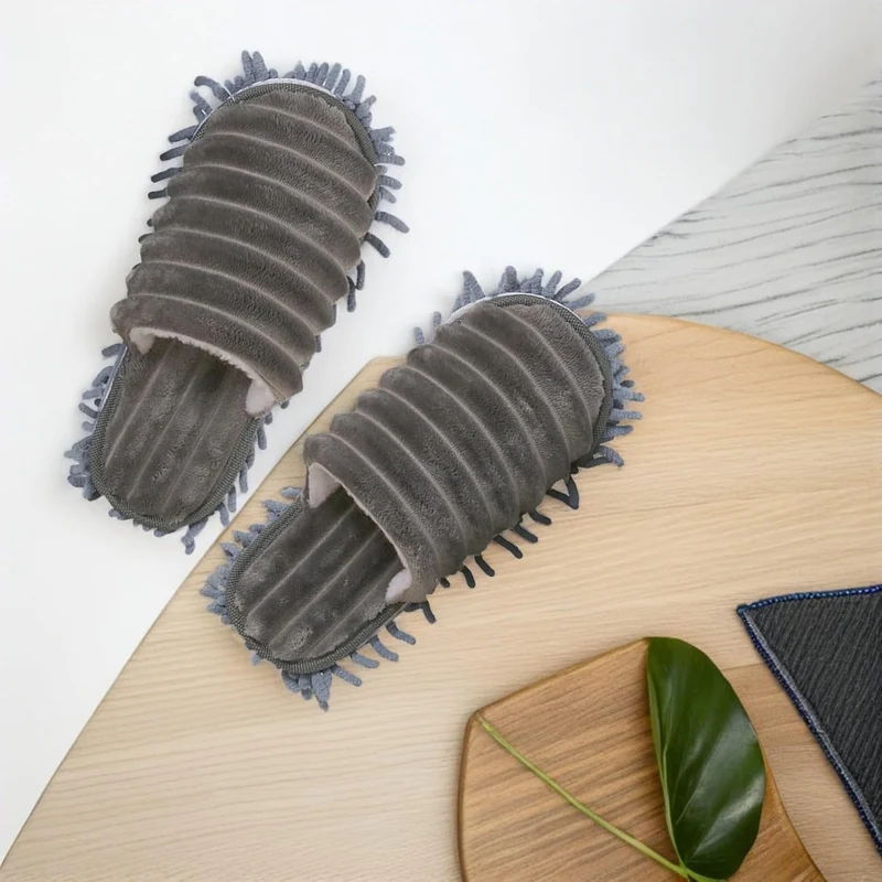 1 Paar Bodenwischer Lazy Slippers Hausschuhe Mop Schuhe Reinigungspantoffeln Putzschuhe Microfaser S