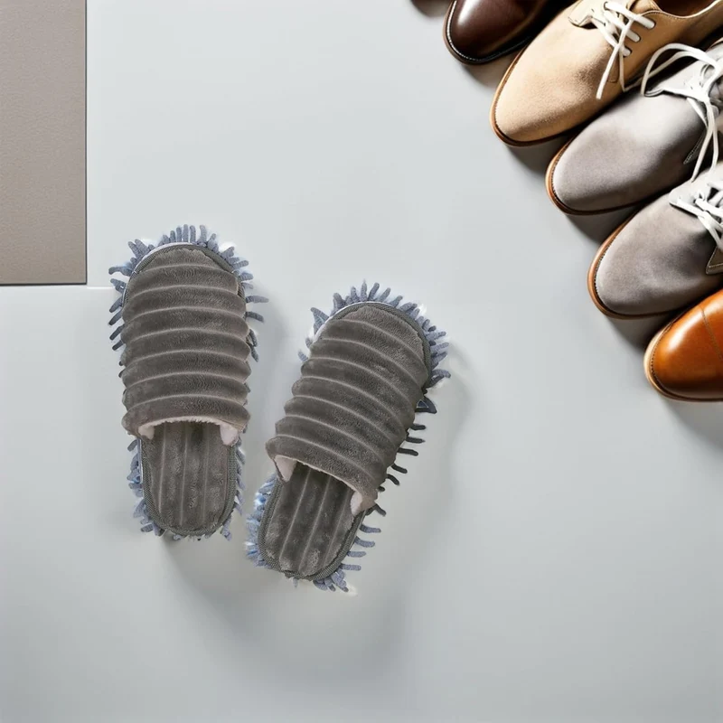 1 Paar Bodenwischer Lazy Slippers Hausschuhe Mop Schuhe Reinigungspantoffeln Putzschuhe Microfaser S