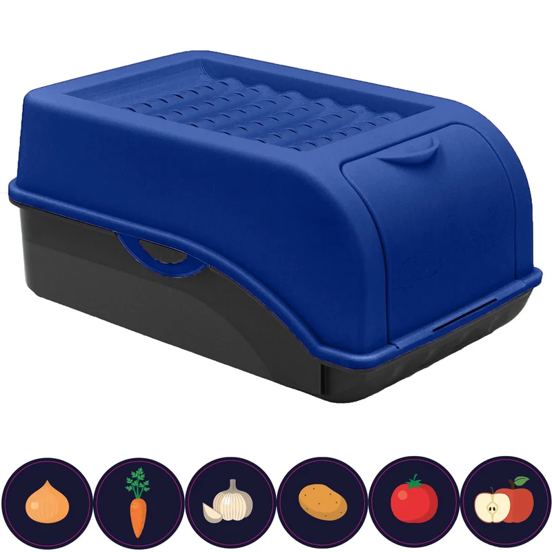 ARTECSIS® 1 x Kartoffel Aufbewahrungsbox mit Deckel für 2,5 kg Kartoffeln (königsblau) - Vorratsbehä