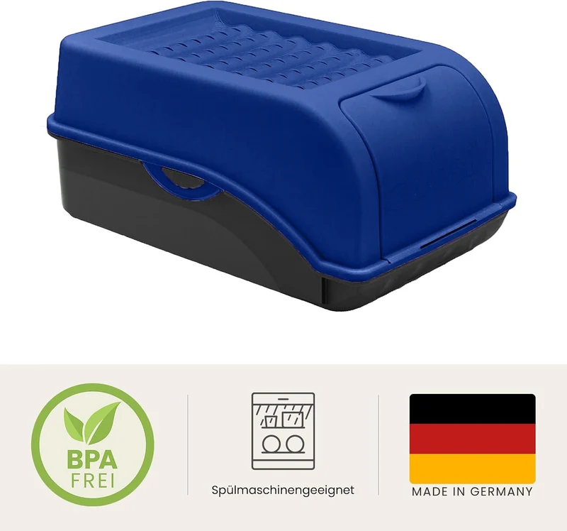 ARTECSIS® 1 x Kartoffel Aufbewahrungsbox mit Deckel für 2,5 kg Kartoffeln (königsblau) - Vorratsbehä