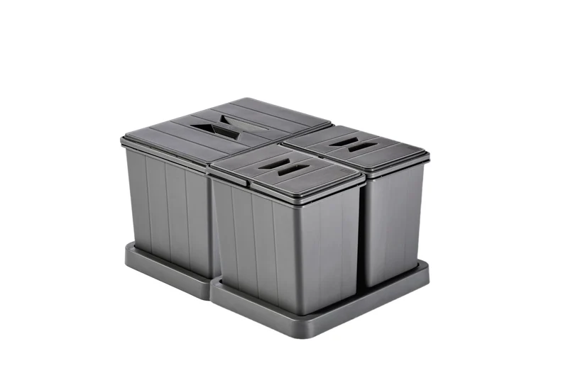 Aspira Home Müllomatic MODUL 1 MINI + MODUL 2 MINI | Einbau Mülleimer für Unterschrank, modulares Mü