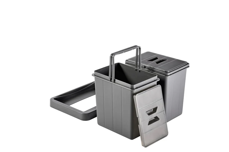Aspira Home Müllomatic MODUL 1 MINI + MODUL 2 MINI | Einbau Mülleimer für Unterschrank, modulares Mü