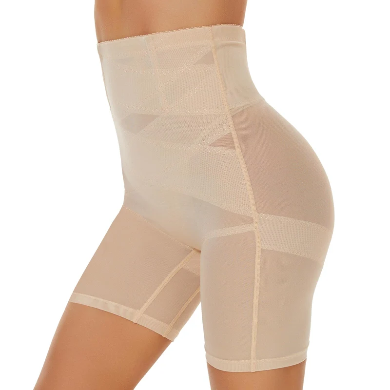 SIMIYA Bauchweg Unterhose Damen Shapewear Hohe Taille Mit Bein L Beige, L Beige