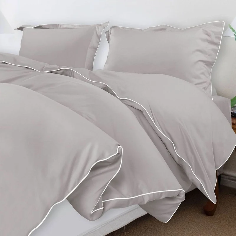 Velurest Bettwäsche-Satz 500TC | Luxuriöse Baumwolle | Edler Bettbezug mit Kissenhüllen | Hotelqualität für erholsamen Schlaf