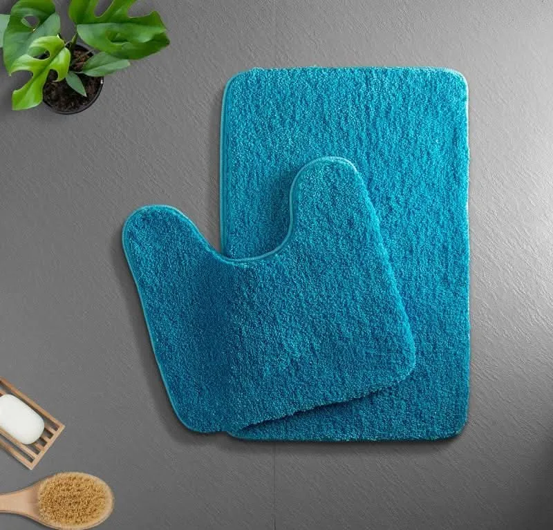 LuxusSchritt Badematte | Weiche Mikrofaser Matte | Rutschfest Schnell Trocknend | Badezimmerteppich
