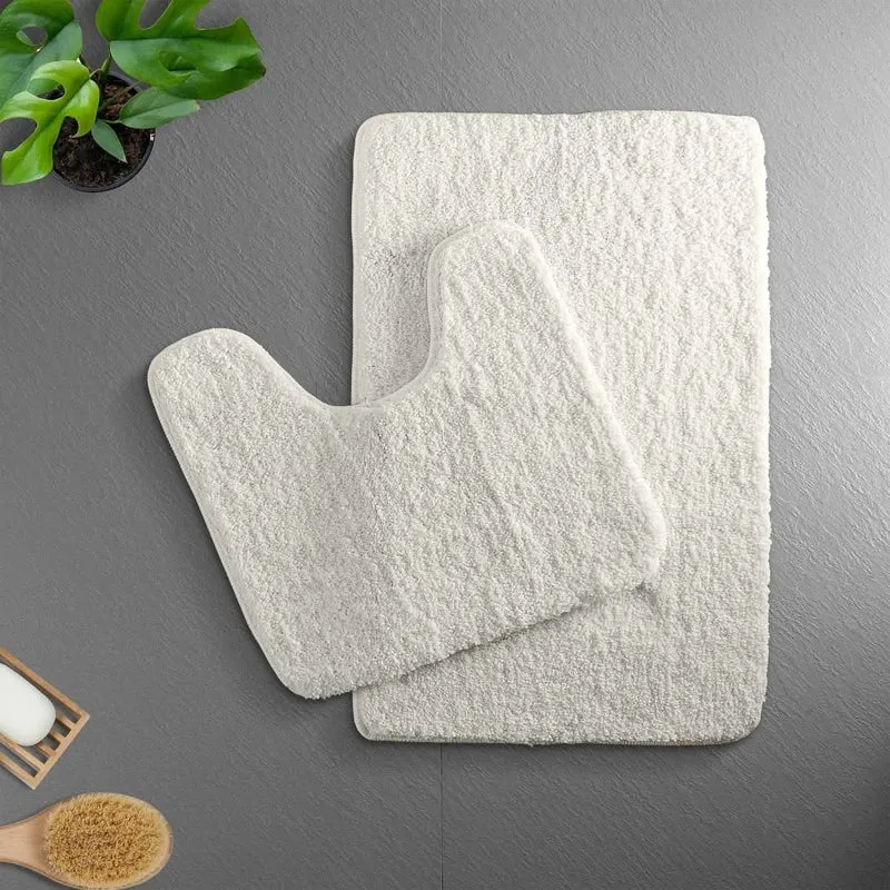LuxusSchritt Badematte | Weiche Mikrofaser Matte | Rutschfest Schnell Trocknend | Badezimmerteppich