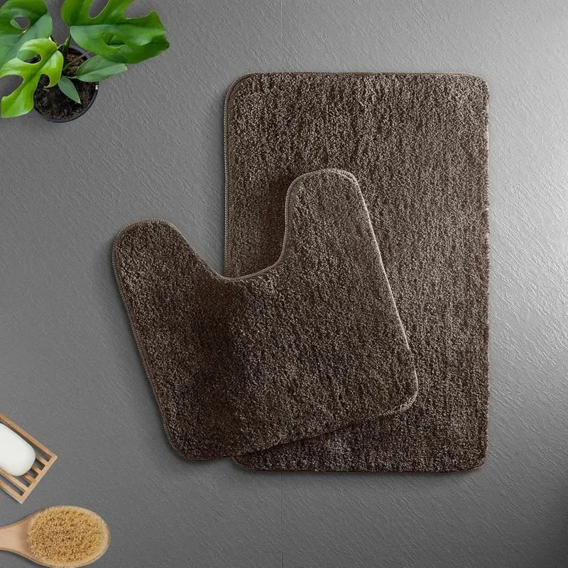 LuxusSchritt Badematte | Weiche Mikrofaser Matte | Rutschfest Schnell Trocknend | Badezimmerteppich