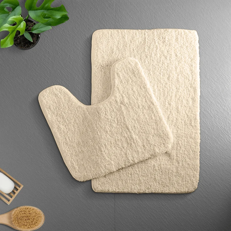 LuxusSchritt Badematte | Weiche Mikrofaser Matte | Rutschfest Schnell Trocknend | Badezimmerteppich
