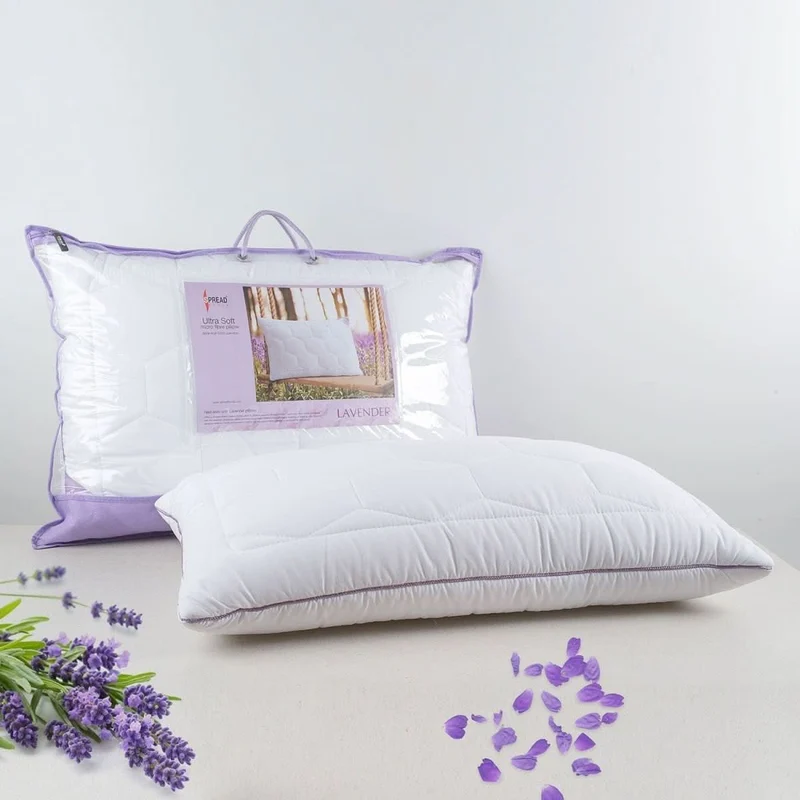 Aurelissen Lavendia Kissen | Hypoallergen & Antibakteriell | Mit Lavendelduft | Weiches Schlafkissen für empfindliche Haut