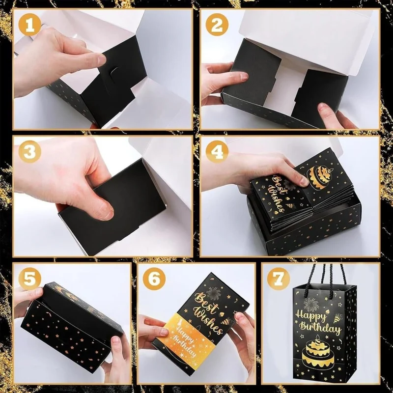Herzglanz Überraschungsbox | Pop-Up Erinnerungsbox | Kreative Geschenkidee | Für Geburtstag, Jahrestag & Hochzeit