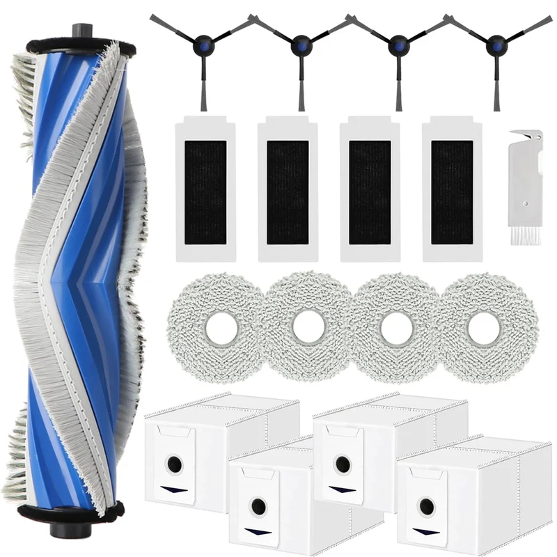 Zubehör für ECOVACS DEEBOT T30 Omni/ T30 PRO Omni Saugroboter, Ersatzteile Set mit 1 Hauptbürste(Zer