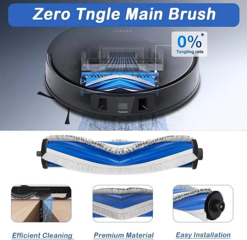 Zubehör für ECOVACS DEEBOT T30 Omni/ T30 PRO Omni Saugroboter, Ersatzteile Set mit 1 Hauptbürste(Zer