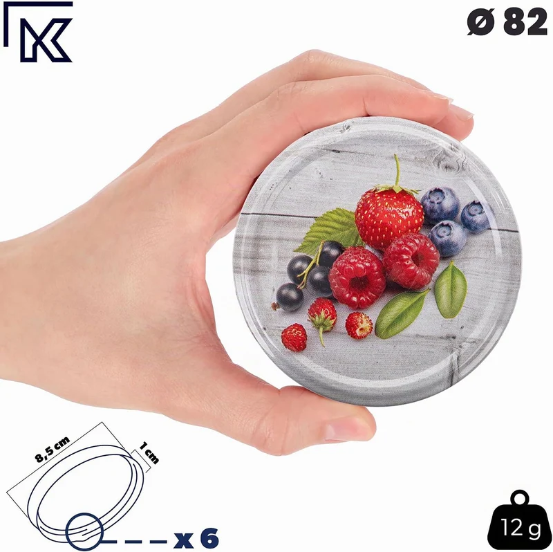 KADAX 20er Set Marmeladengläser 235ml TO82 Himbeeren, Einmachgläser Vorratsgläser Mason Jar mit Schr