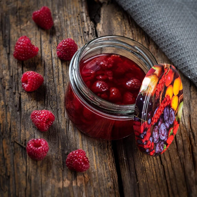 KADAX 20er Set Marmeladengläser 235ml TO82 Himbeeren, Einmachgläser Vorratsgläser Mason Jar mit Schr