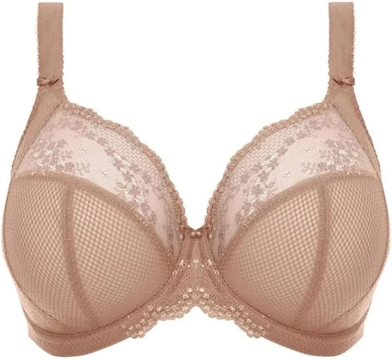 ELOMI Morgan Bügel-BH für Damen mit Stretch-Spitze und Unterbrustband 80H Beige, 80H Beige