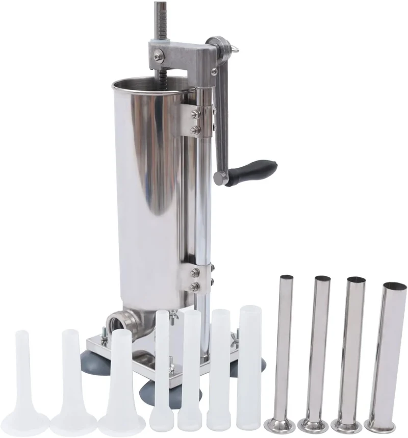 Manuell Wurstfüllmaschine, 3L Wurstfüllmaschine mit 4 Saugnäpfen | 3L Edelstahl Wurstfüller Maschine