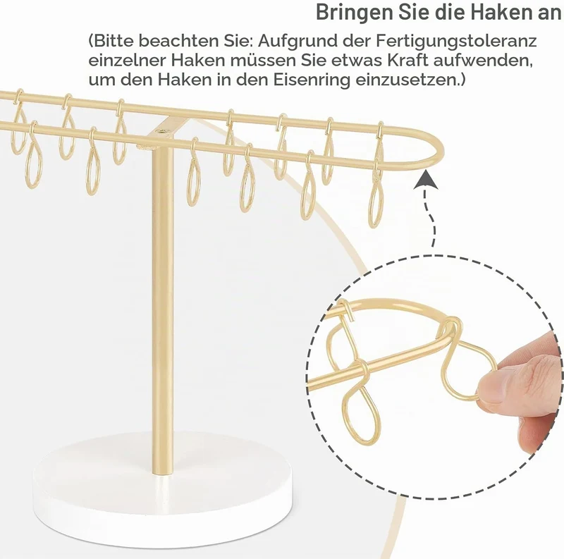 Mkono Haarklammer-Organizer aus Metall für Damen und Mädchen, Accessoire-Aufbewahrung, Präsentations
