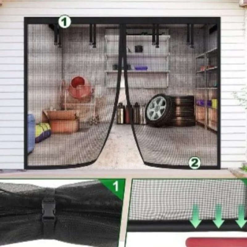 Briseschutz Profi Magnetnetz | Magnetischer Garagenschutz | Insektenschutz & Frischluftsystem Für Garage & Terrasse