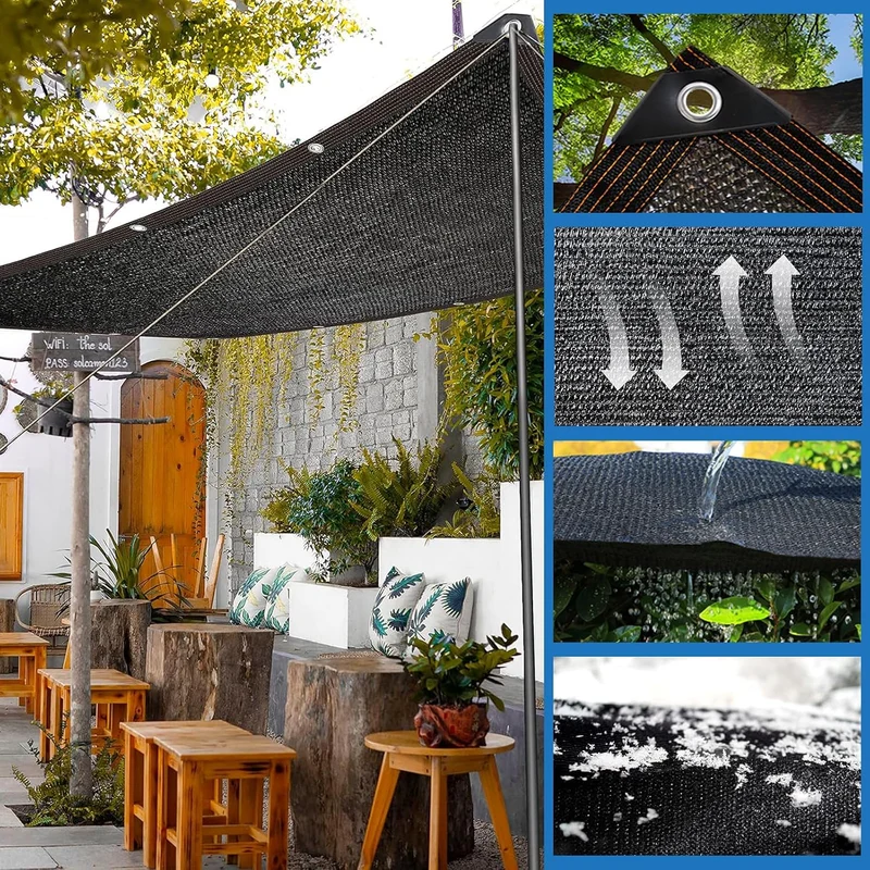 Schattierungsnetz,Schattiernetz mit ösen, 70%-90% Shading Rate UV-Beständiges für Pflanzenschutz Gew