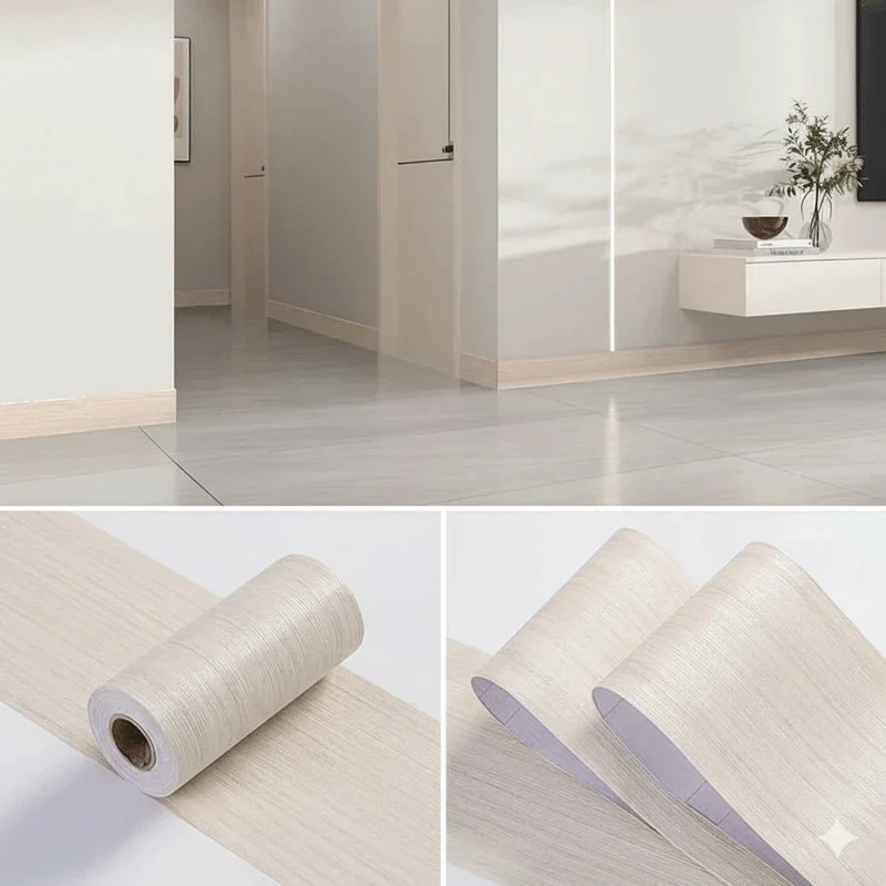 Decorex Rand Sockelleiste | PVC Holzlook Wandverkleidung | Wasserfest Leiste | Neu Wand- & Bodendekor