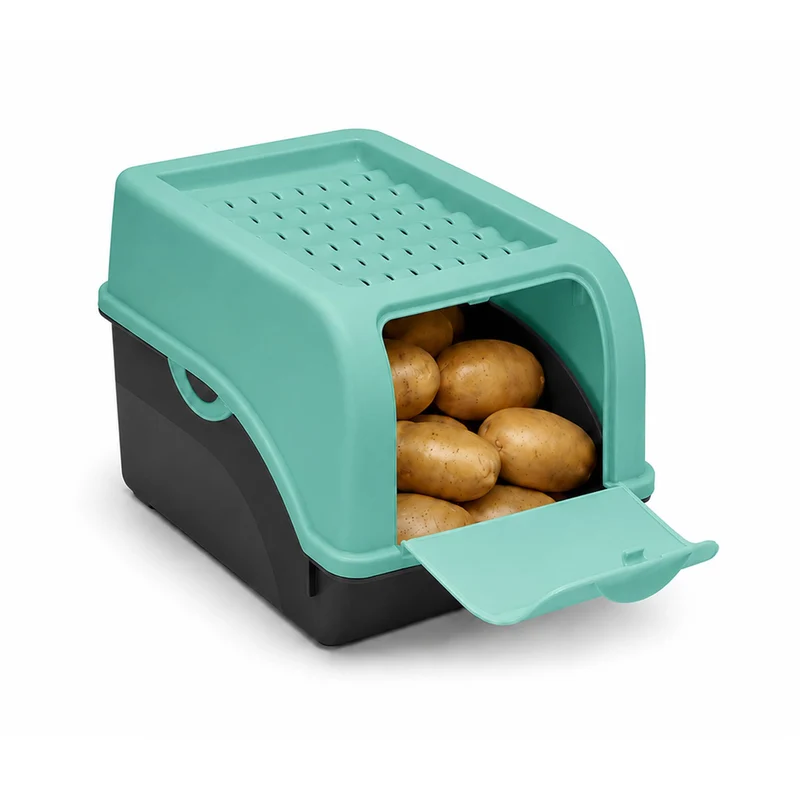 ARTECSIS® 1 x Kartoffel Aufbewahrungsbox mit Deckel für 4 kg Kartoffeln (mintgrün) - Vorratsbehälter